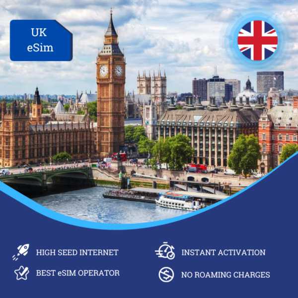 UK (United Kingdom) Esim for Travelers